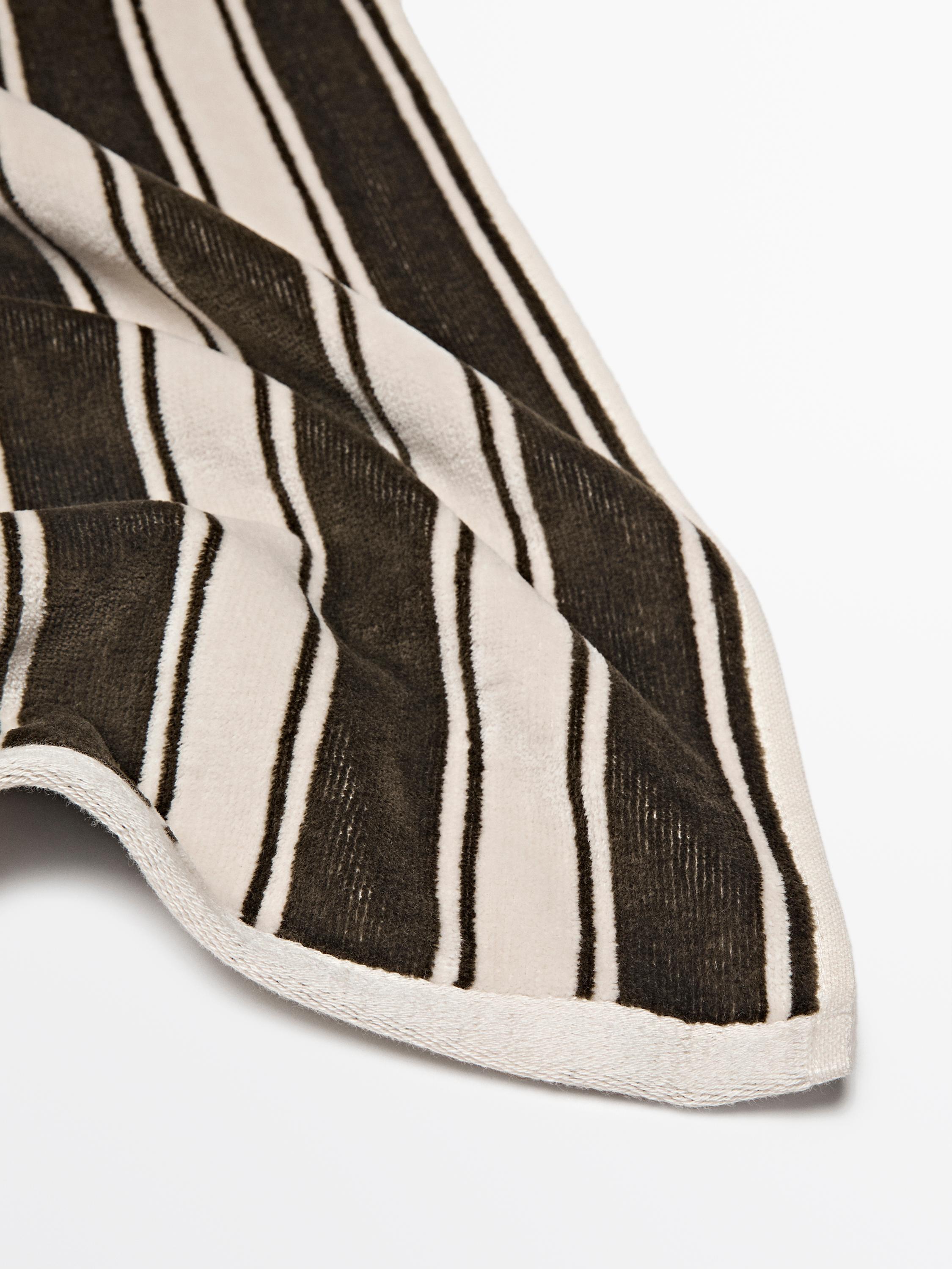 Striped cotton towel